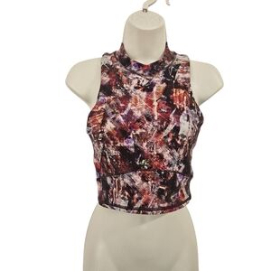 LULULEMON Everlux and Mesh Cropped Tank in Urbantricity Multi/Dark Size 6